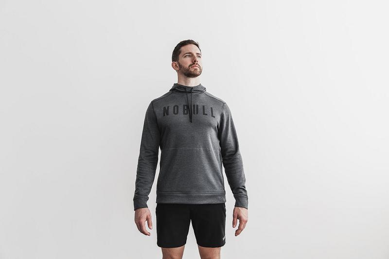 Dark / Grey Nobull Performance Zip-Up Men's Hoodie | CA E1555B